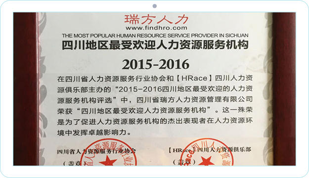 最受歡迎人力資源服務(wù)機(jī)構(gòu)